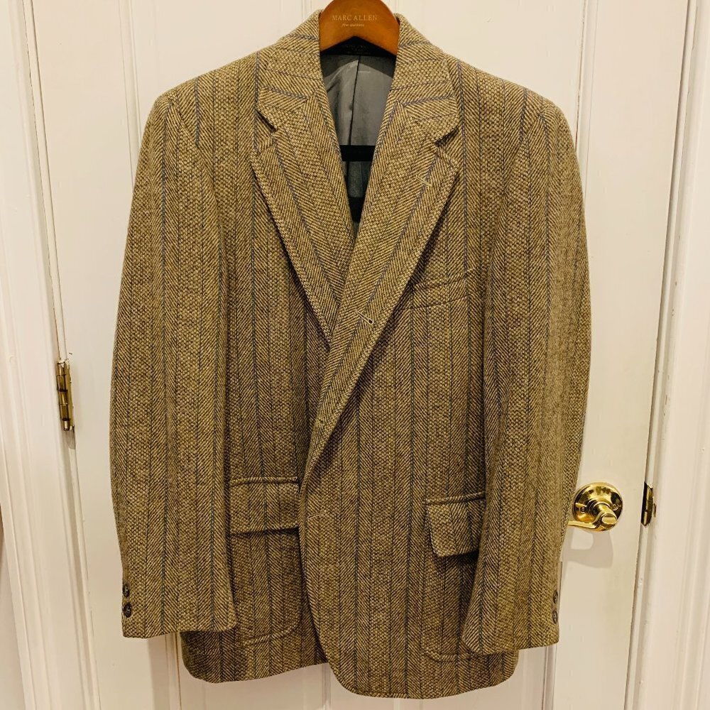 VINTAGE BROOKS BROTHERS Tweed Wool Blazer Sport Coat Jacket 43 R USA